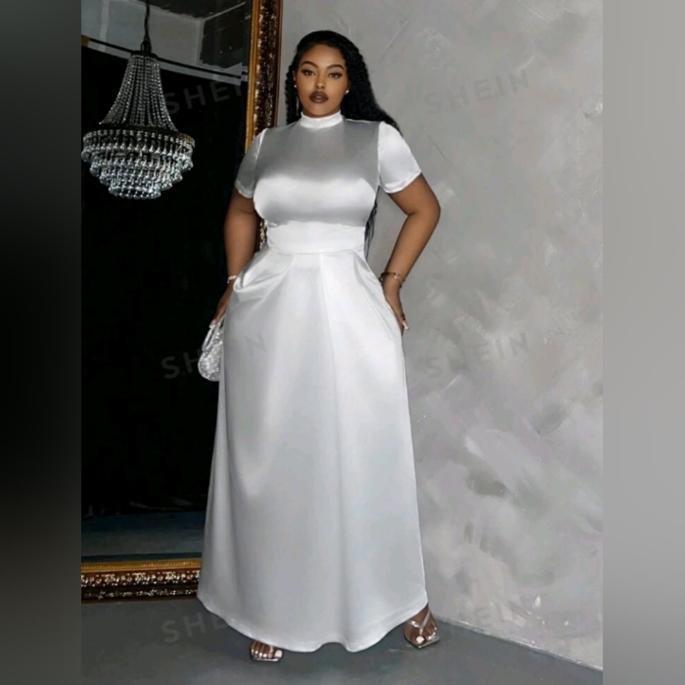 Beautiful White Satin Dress
